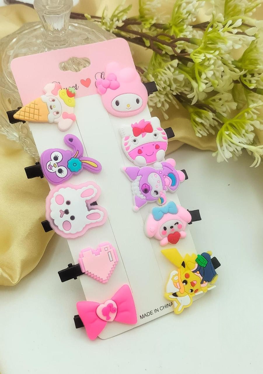 Fancy Silicone Kids Hair Pins, Cute Cartoon Hair Clips, Baby Girl Hair Accessories Fancy Silicone Kids Hair Pins, Cute Cartoon Hair Clips, Baby Girl Hair Accessories